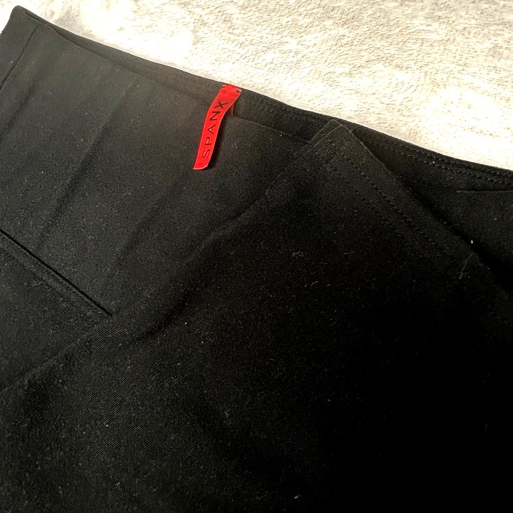 Spanx Womens XS Black Leggings Elastic Waist Ankle
